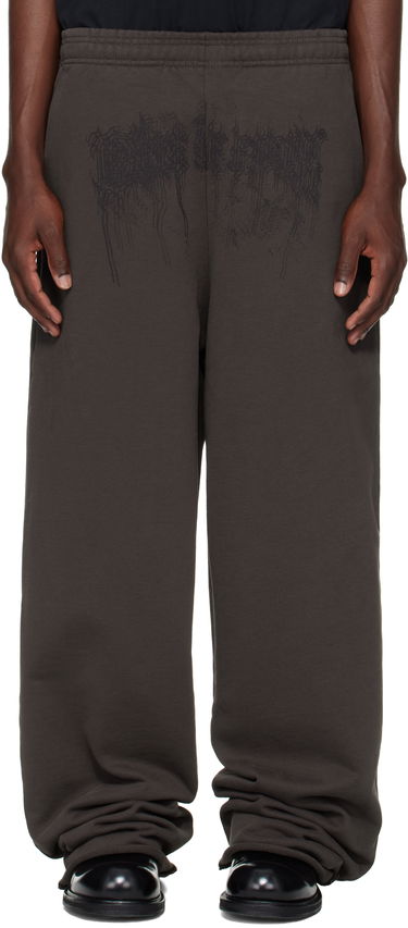 Tepláky VETEMENTS Vetements Cradle of Filth Dripping Logo Baggy Sweatpants Šedá | UCF76SP450C, 0