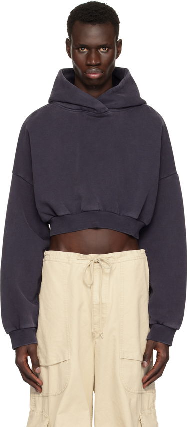 Mikina Entire Studios Entire Studios Cropped Heavy Hoodie Navy | ES2392IN, 0