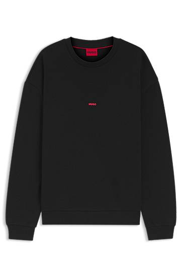 Mikina BOSS Relaxed-fit Sweatshirt in Cotton Terry Čierna | 50557482