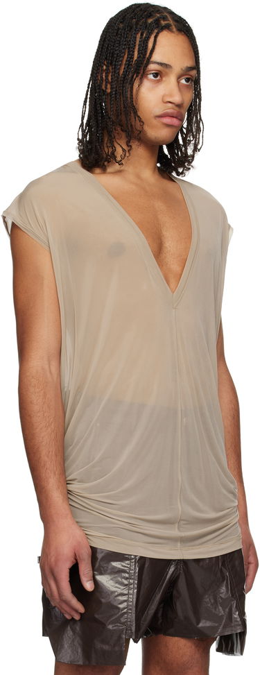 Tielko Rick Owens Rick Owens Hollywood Jersey Deep V T-Shirt Čierna | RU01E5233 BZ, 4