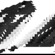 Leather Sleeve Logo Varsity Jacket