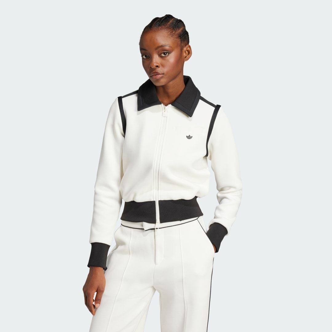Bunda adidas Originals Premium Collared Track Jacket Biela | JD5469, 0