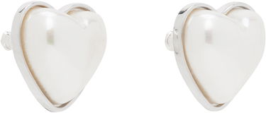 Náušnice Ambush AMBUSH Faux Pearl Heart Stud Earrings Biela | 12115240, 1