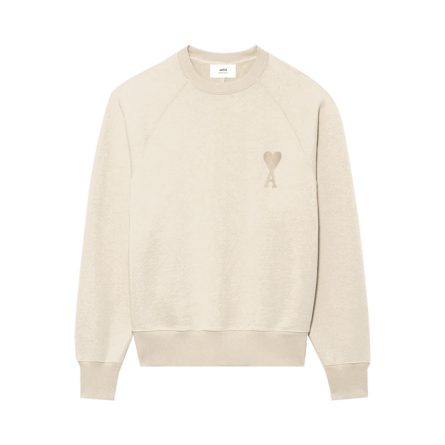 Mikina AMI De Coeur Sweatshirt Béžová | USW002 747 250, 0