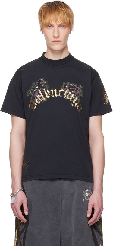 Tričko Balenciaga Balenciaga Tacky Tattoo T-Shirt Čierna | 809122TRVZ2, 0
