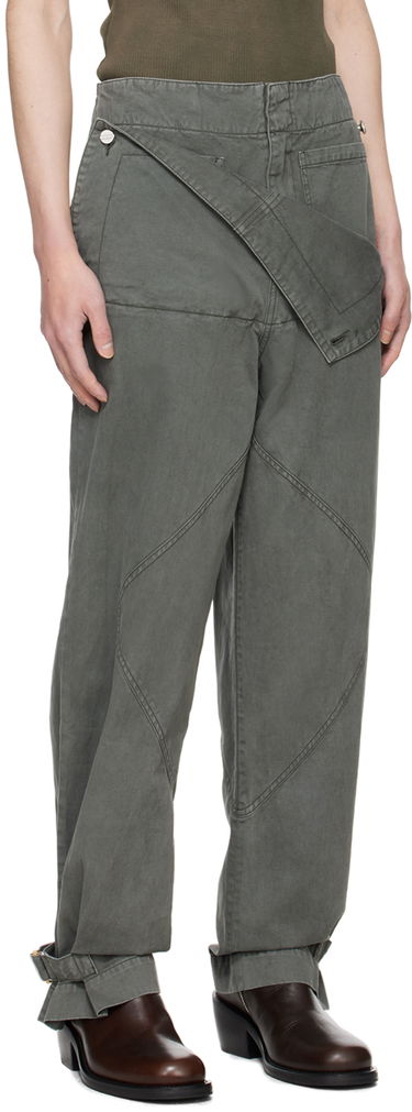 Nohavice Dion Lee Shell Trousers Šedá | C2175PS24, 3