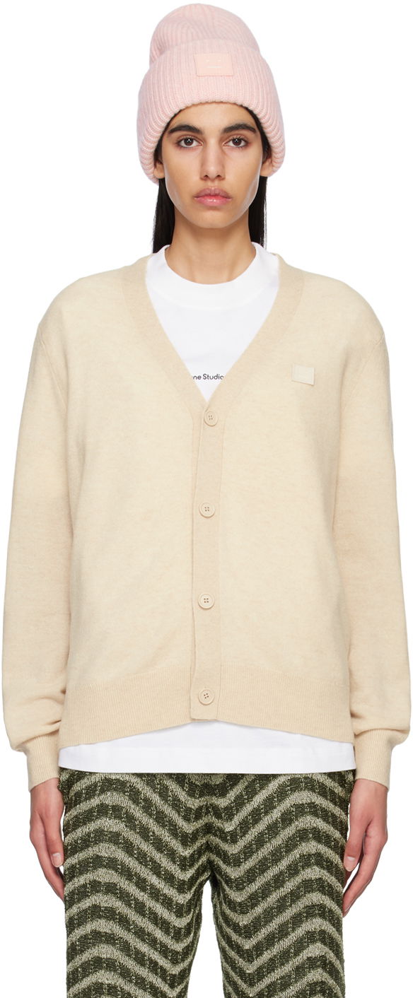 Sveter Acne Studios Patch Cardigan Béžová | C60038-, 0