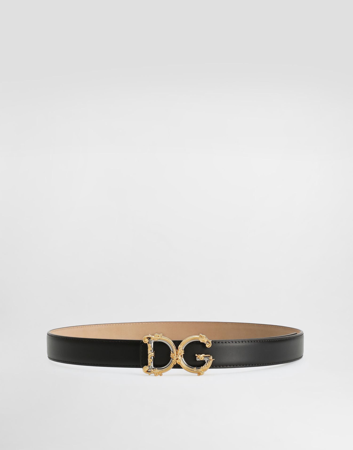 Opasok Dolce & Gabbana Calfskin Leather Belt With Logo Čierna | BE1348AZ83180999, 0