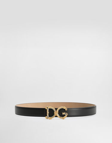 Opasok Dolce & Gabbana Calfskin Leather Belt With Logo Čierna | BE1348AZ83180999, 0