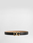 Calfskin Leather Belt With Logo