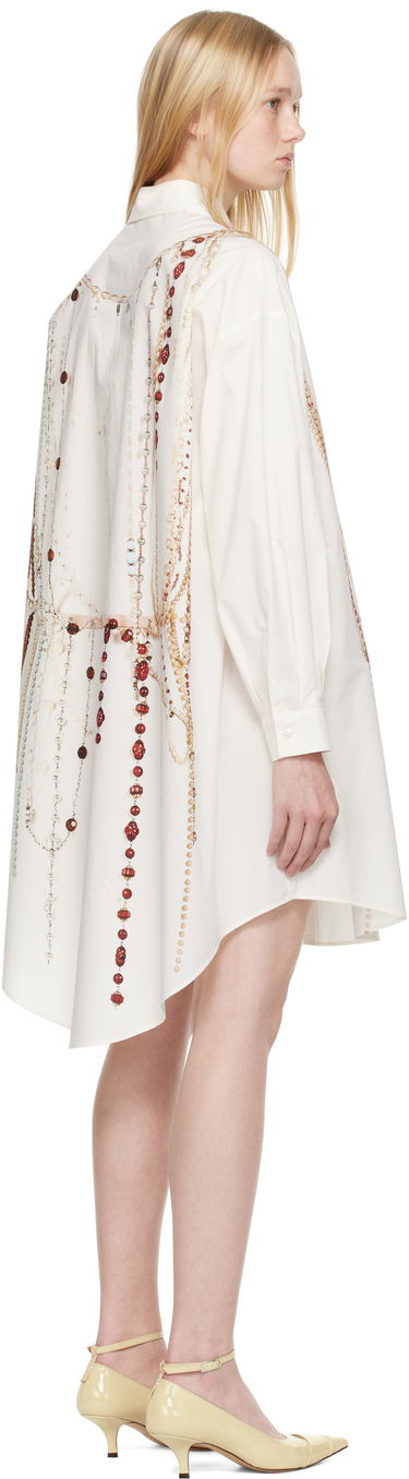 Šaty Maison Margiela MM6 Maison Margiela Pearl Print Shirt Dress Biela | S62CT0250 M35462, 2
