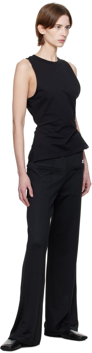 Tielko Courrèges Courrèges Fitted Tank Top Čierna | 125JDE094JS0107, 3