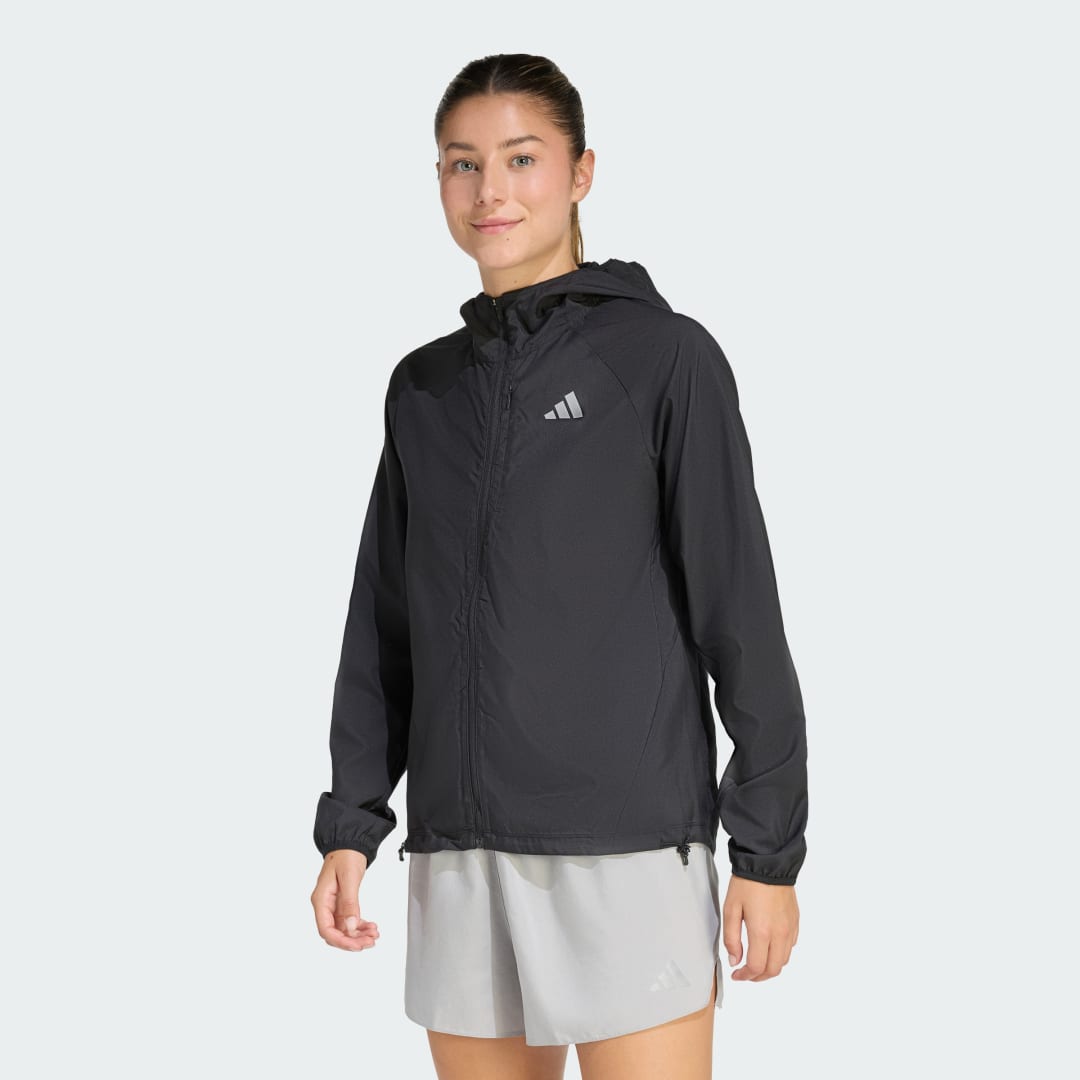 Vetrovka adidas Performance adi365 Running Essentials Hooded Jacket Čierna | KA4339, 0