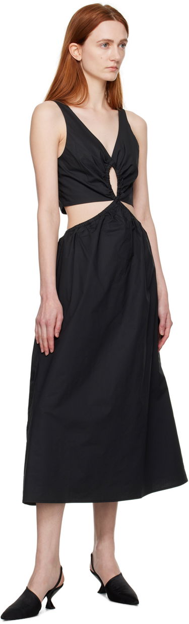 Šaty Anine Bing Cutout Detail Midi Dress Čierna | A-02-1391-000, 3