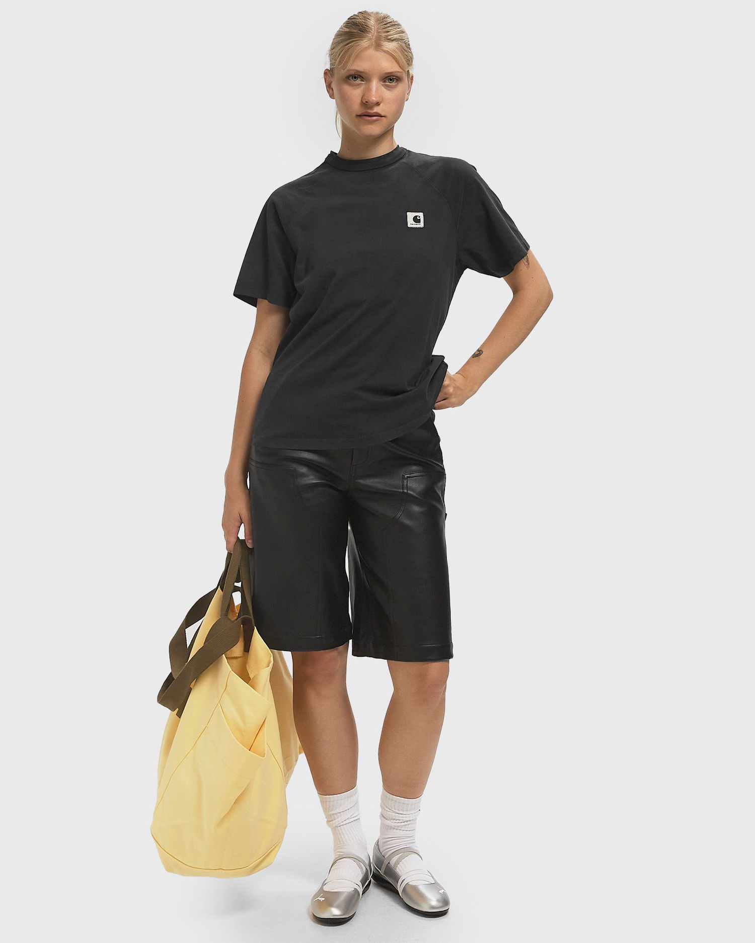 Tričko Carhartt WIP Women's Hudson Short Sleeve T-Shirt Čierna | I035138-89.5F, 1