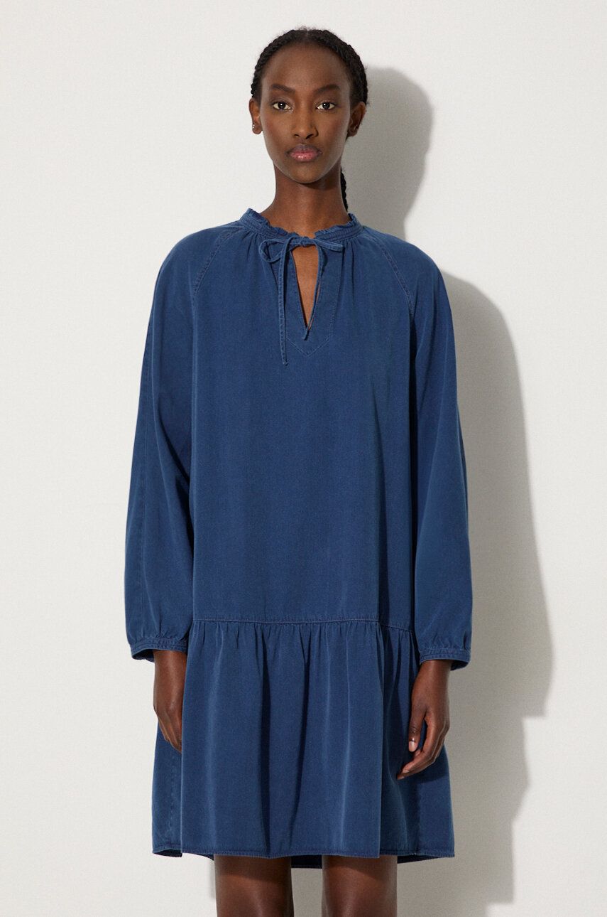 Šaty A.P.C. Robe Natalia Mini Dress Modrá | COEYL.F05944, 0