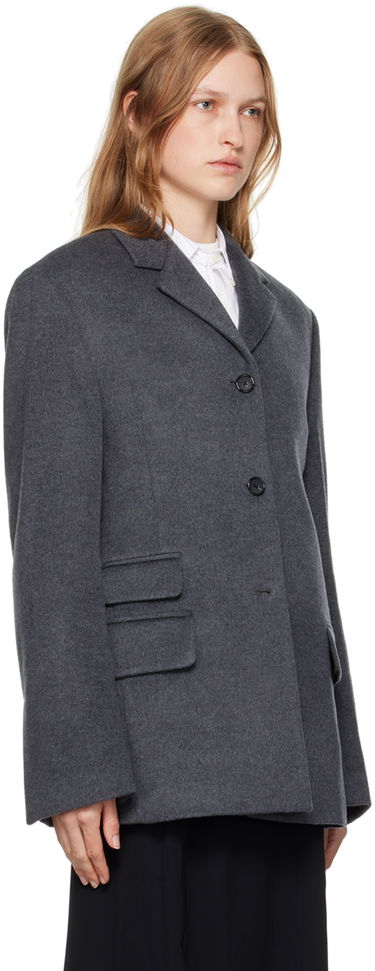 Bunda TOTEME Straight Wool Blazer Šedá | 244-WRZ0045-FB0283, 3