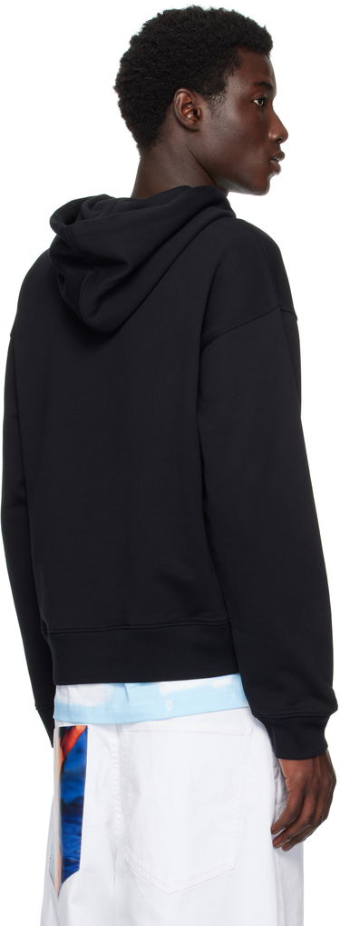Mikina Moschino Moschino Printed Organic Cotton Hoodie Čierna | 252ZZ170852281555, 2