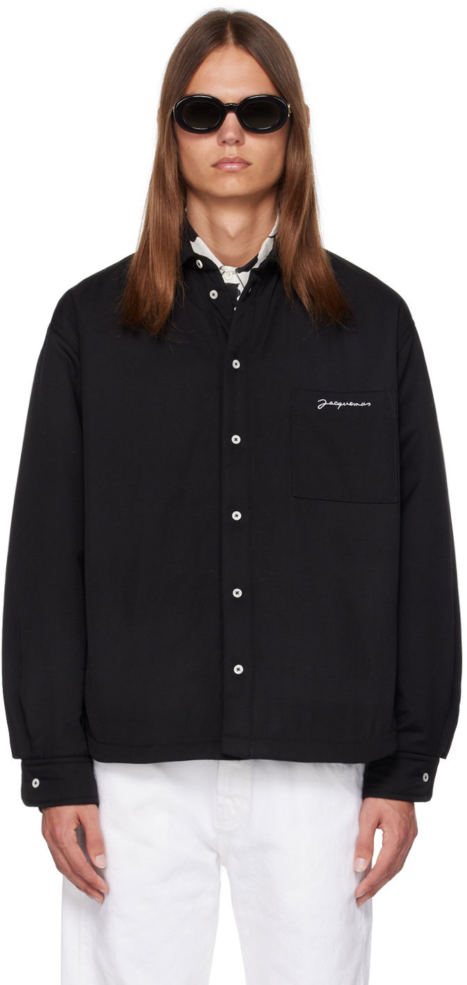 Košeľa Jacquemus Black Le Raphia 'La Chemise Boulanger' Čierna | 23H236SH105-1333, 0