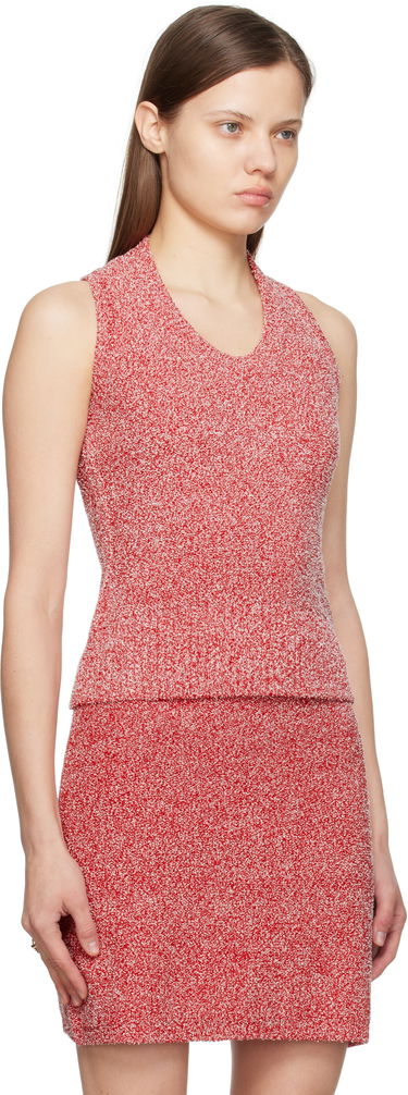 Tielko FERRAGAMO Red Bouclé Tank Top Červená | 781003, 1