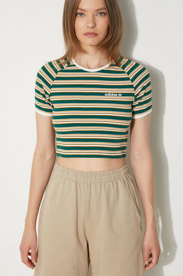 Crop Top adidas Originals Rib Baby Tee Crop Top Zelené | JC6166, 0