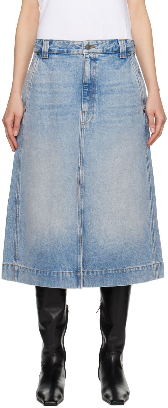 Sukňa Khaite Charlene Midi Denim Skirt Modrá | 1082-094, 0