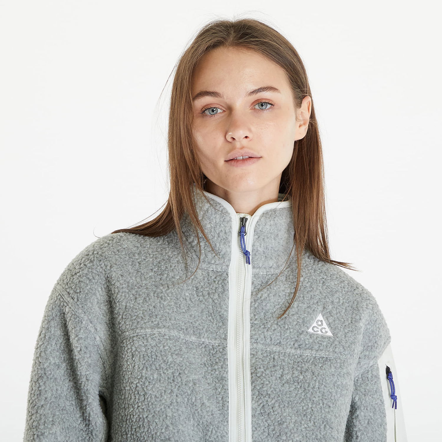 Bunda Nike ACG "Arctic Wolf" Polartec Oversized Fleece Full-Zip Jacket Sea Glass/ Sea Glass/ Summit White Šedá | FB8006-020, 1
