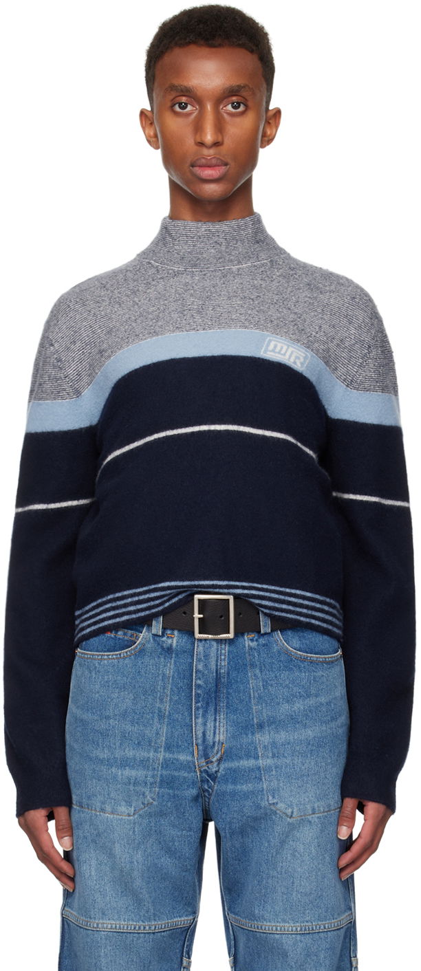 Sveter Martine Rose Martine Rose Striped Turtleneck Sweater Modrá | 941YA09504-28416286, 0