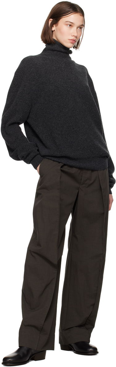 Sveter LEMAIRE LEMAIRE Ribbed Turtleneck Sweater Šedá | TO1315 LK1026, 3