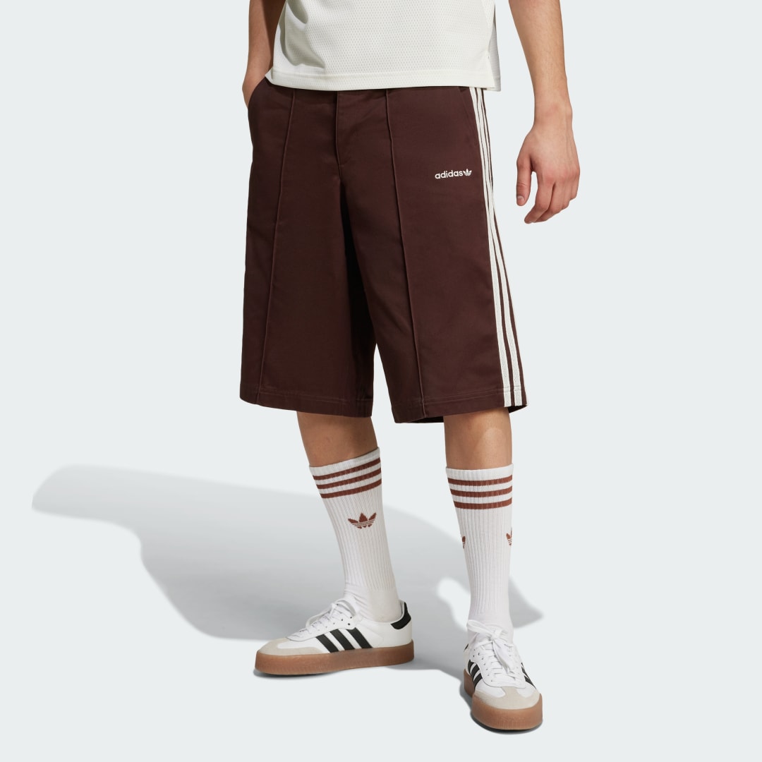 &#39;80s Loose Buttoned 3-Stripes 11-Inch Bermuda