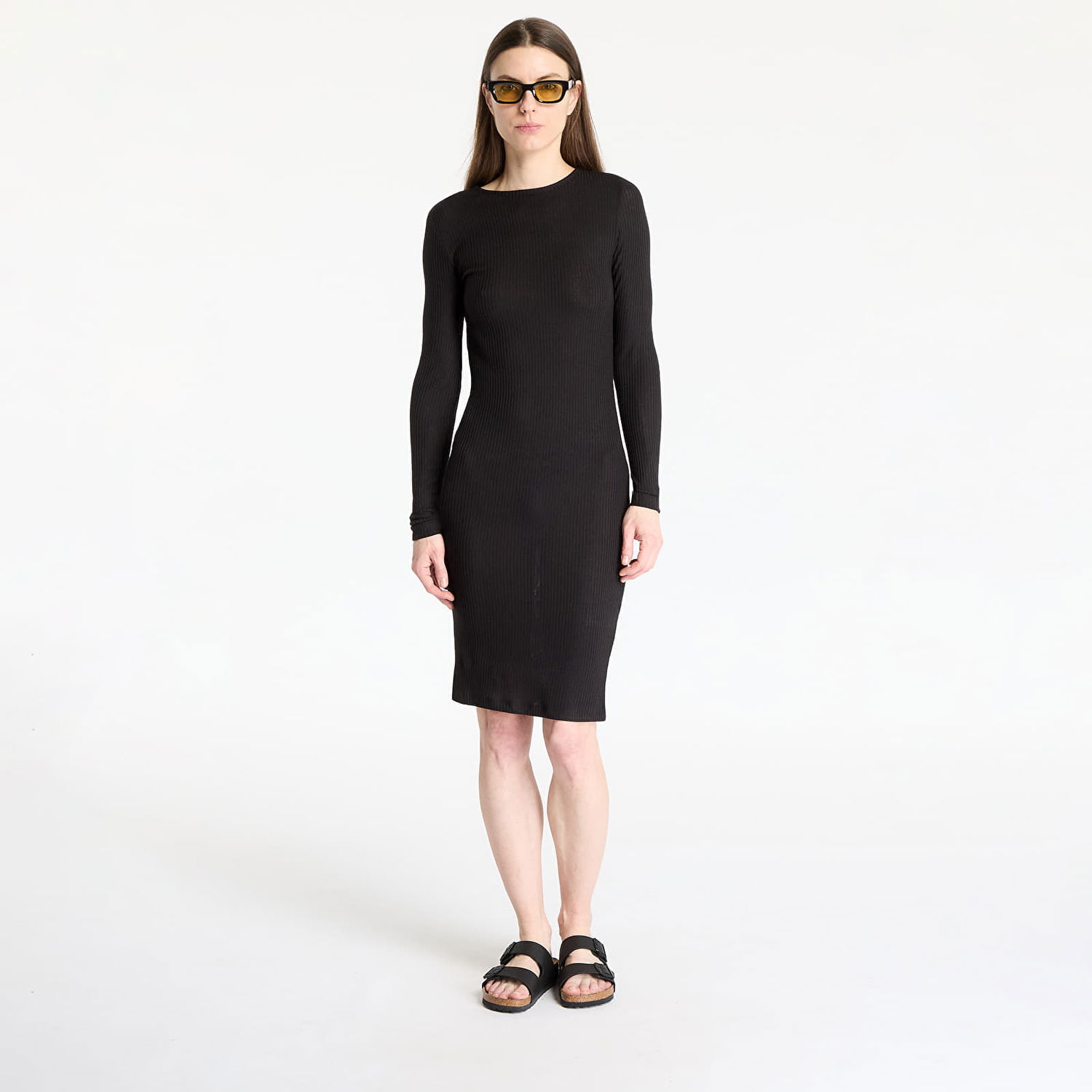 Šaty Urban Classics Urban Classics Rib Dress Čierna | TB1340-00007, 0