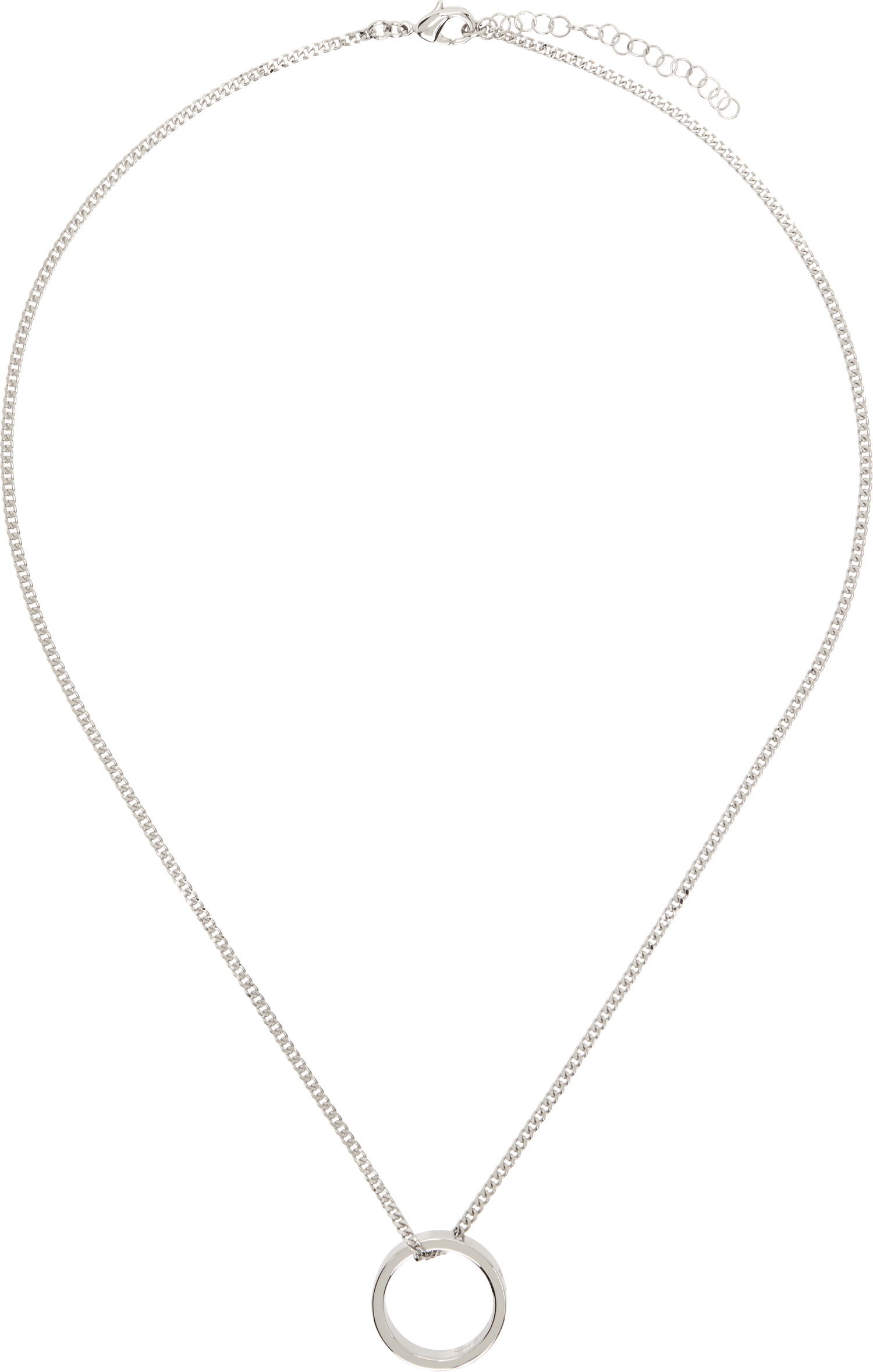 Náhrdelník Maison Margiela MM6 Maison Margiela Minimal Logo Pendant Ring Necklace Metalická | SM6UU0048 P7351, 0