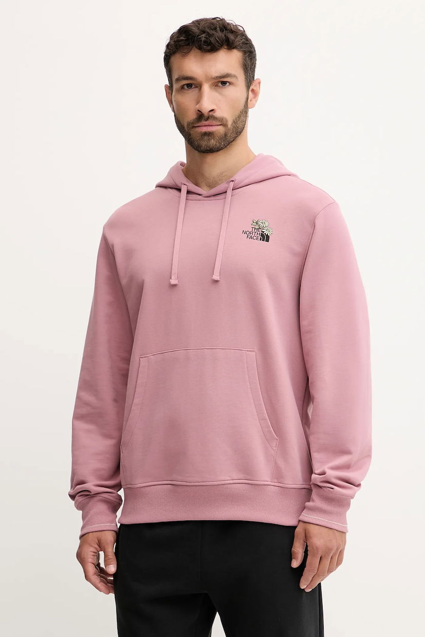 Mikina The North Face Cotton Flowe Dome Hoodie with print Ružová | NF0A8EGZHCS1