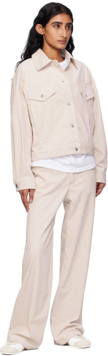 Nohavice A.P.C. A.P.C. Elisabeth Wide-Leg Corduroy Trousers Béžová | COHHO-F09181, 3