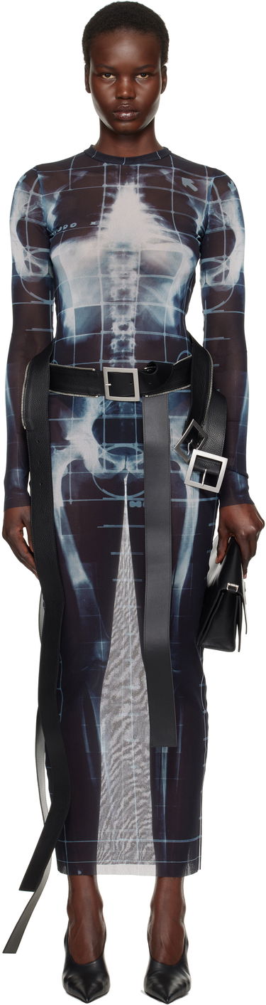 Šaty Jean Paul Gaultier Jean Paul Gaultier 'The Squeletor' Mesh Maxi Dress Modrá | 25/33-F-RO309-T580-005956, 0