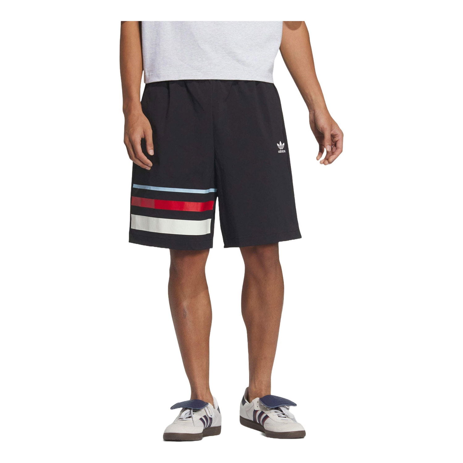 Šortky adidas Originals Retro Striped Athletic Shorts Čierna | JM7273, 0