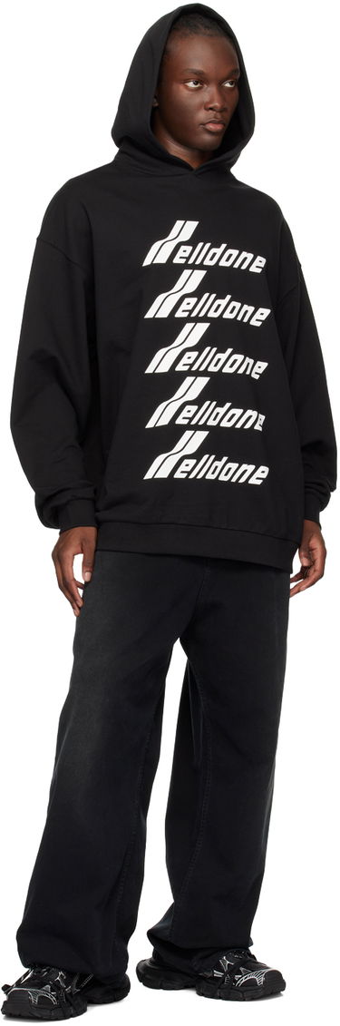 Mikina We11done Printed Hoodie Čierna | WD-TH3-22-729-U-BK, 3
