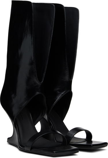 Tenisky a topánky Rick Owens Rick Owens Hollywood Winged Cantilever Heeled Sandals Čierna | RP01E7853 LGT, 3