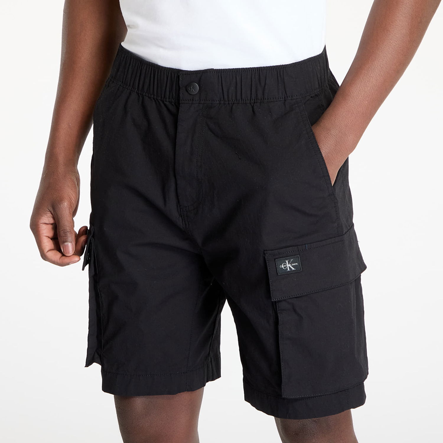 Šortky CALVIN KLEIN Calvin Klein Jeans Washed Cargo Shorts Čierna | J30J327376 BEH, 1