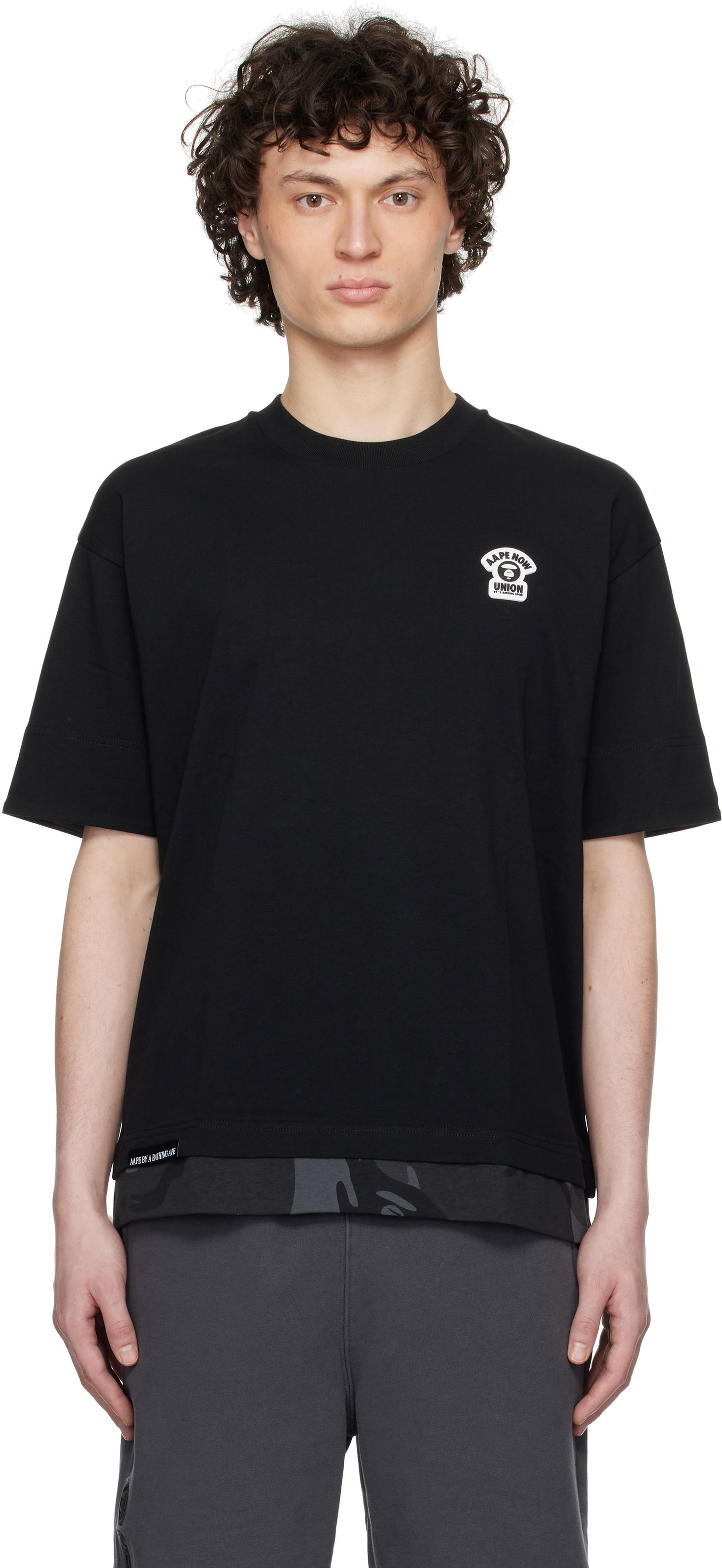 Tričko AAPE by A Bathing Ape AAPE by A Bathing Ape Fancy Main T-Shirt Čierna | AAPTEM1652XXNBKX, 0