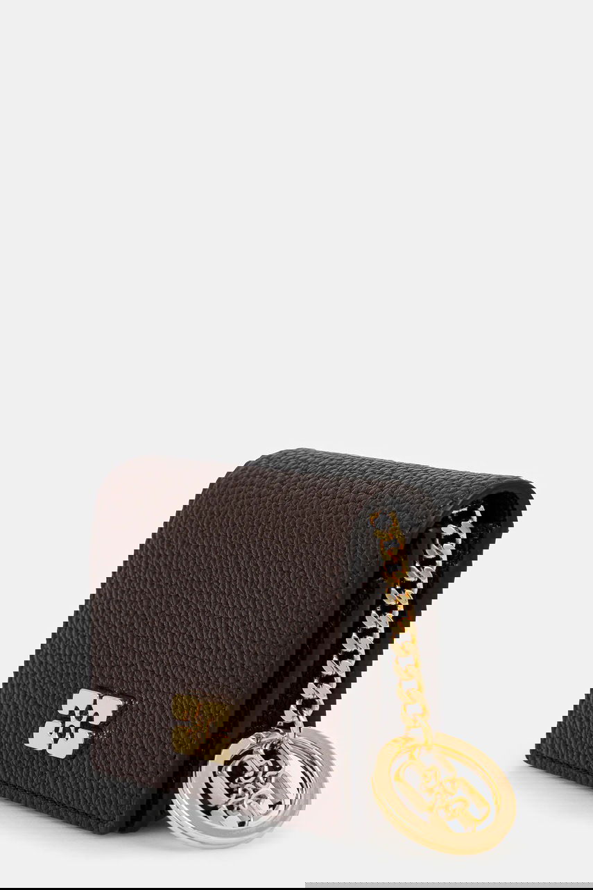 Peňaženka GANNI Grained Flap Card Holder with Keychain Hnedá | A7279, 1