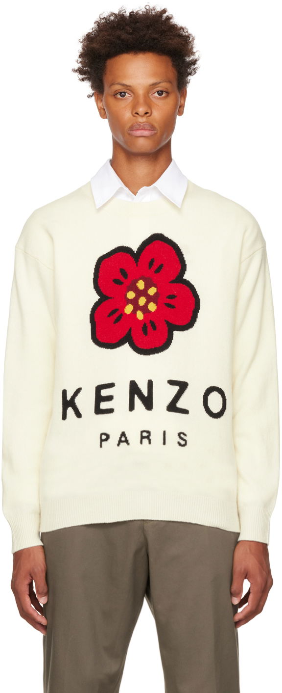 Sveter KENZO Paris Boke Flower Biela | FC65PU3453LD, 0