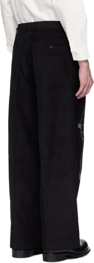 Nohavice KidSuper KidSuper String Puppets Corduroy Trousers Čierna | SS25-SUB-07, 2