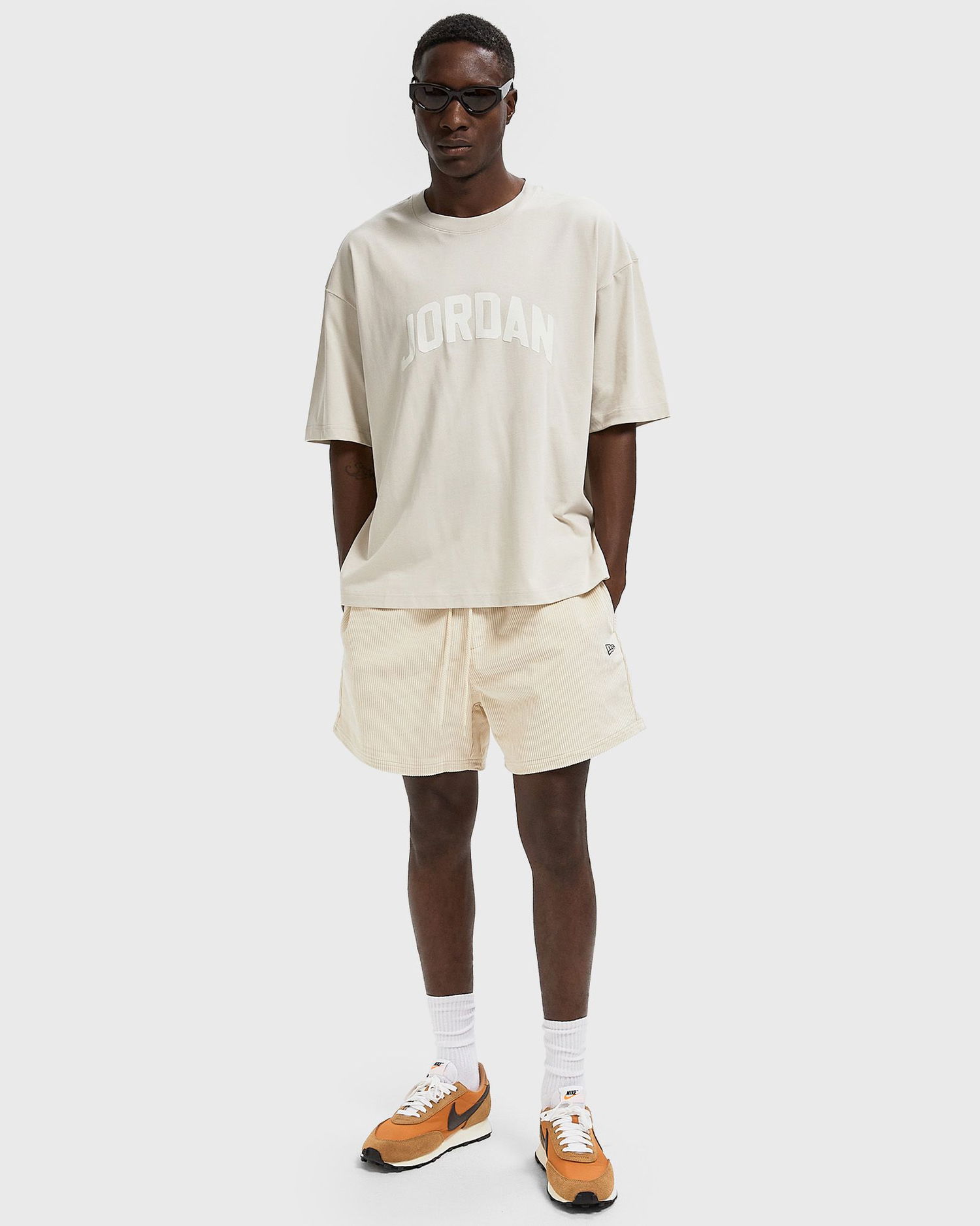 Šortky New Era Corduroy Shorts Béžová | 60684391, 1