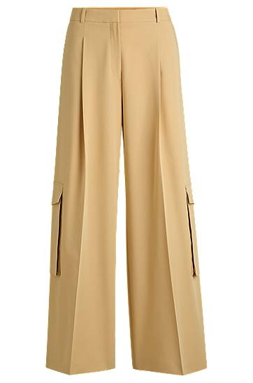 Nohavice BOSS Relaxed Fit Stretch Cargo Trousers Béžová | 50538656, 0