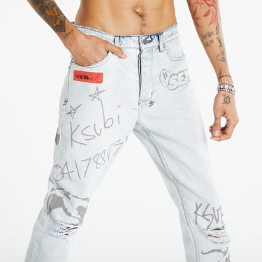 Džínsy Ksubi Chitch Flyer Jeans Trashed Denim Modrá | 5000007238, 1
