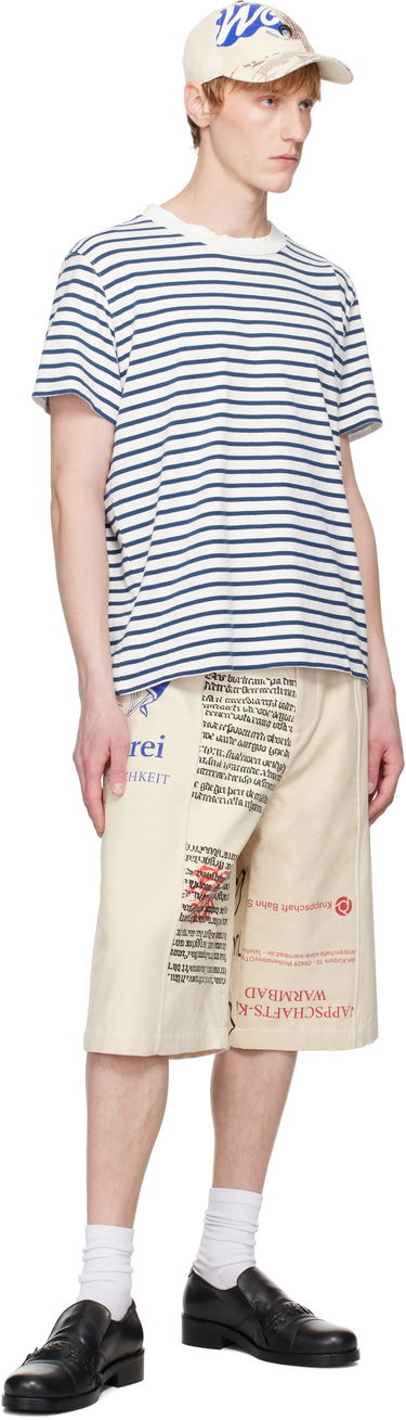 Šortky Marine Serre Marine Serre Regenerated Tote Bags Cargo Shorts Béžová | USH006A UWOV0009, 3