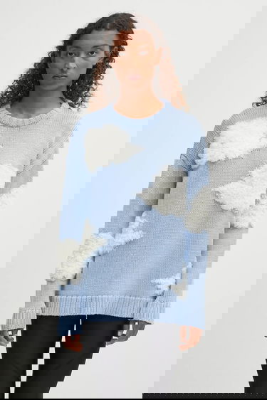 Sveter Fiorucci Fiorucci Cloud Knit Sweater Modrá | W02SMKSW335KN05BL02, 0