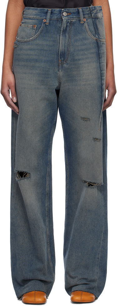 Džínsy Maison Margiela MM6 Maison Margiela Distressed Darting Jeans Modrá | S52LA0245 M30017, 0