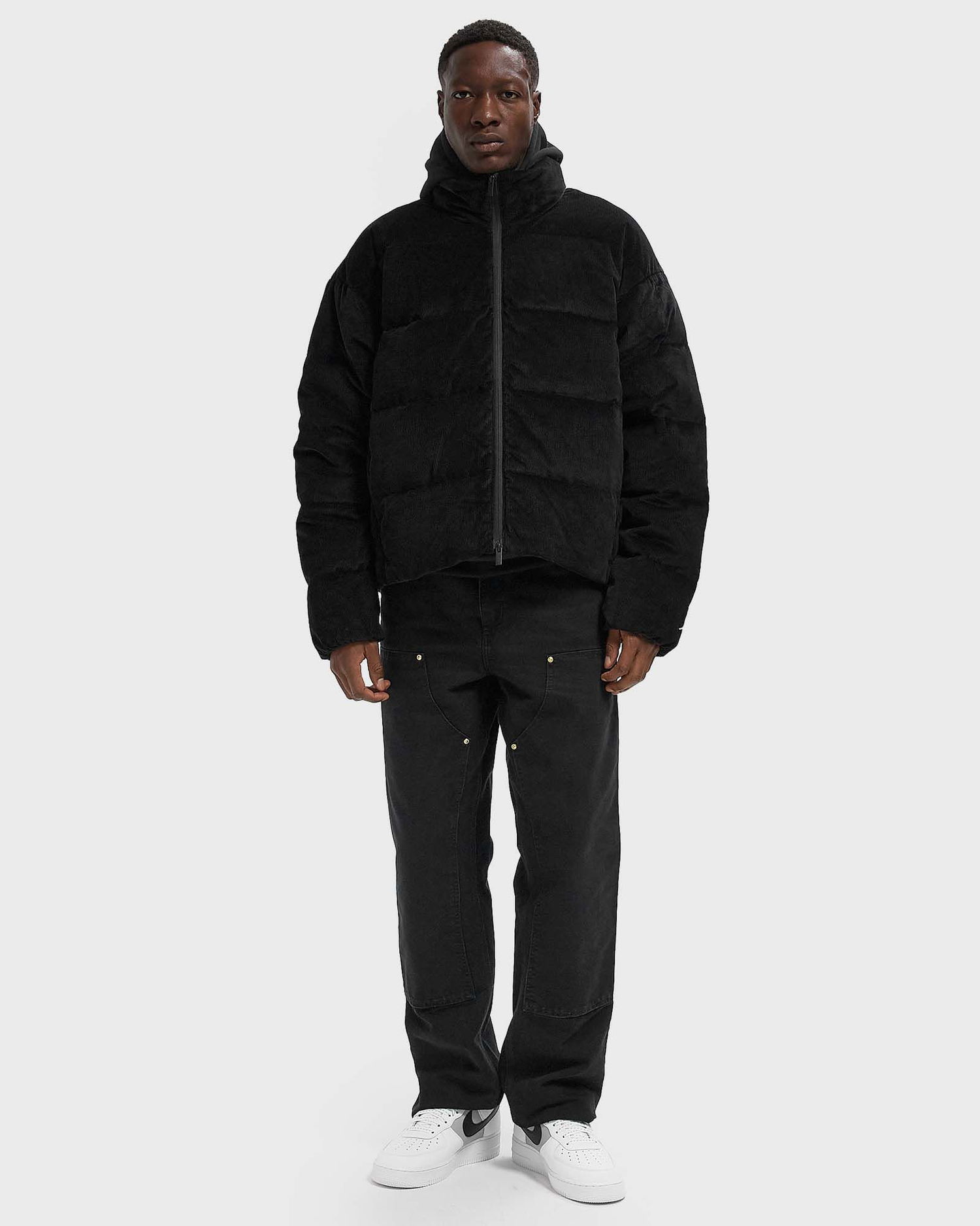 Prešívaná bunda Jordan Corduroy Down Puffer Jacket Čierna | HV0536-010, 1